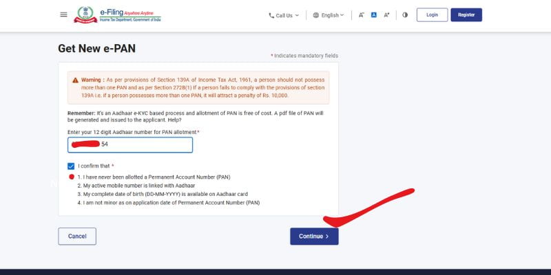 Instant pan card apply online 2024 