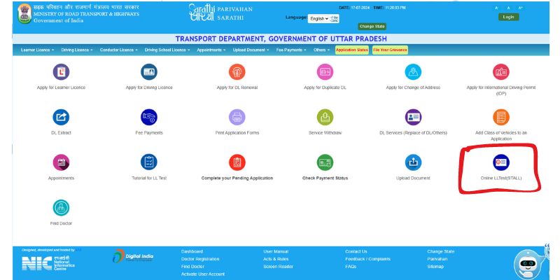 Driving licence online apply 2024, learning Licence Online test 2024