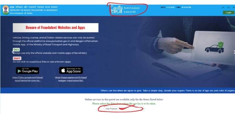 learning licence apply online in 2026