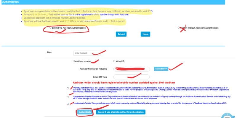 learning licence apply online in 2026